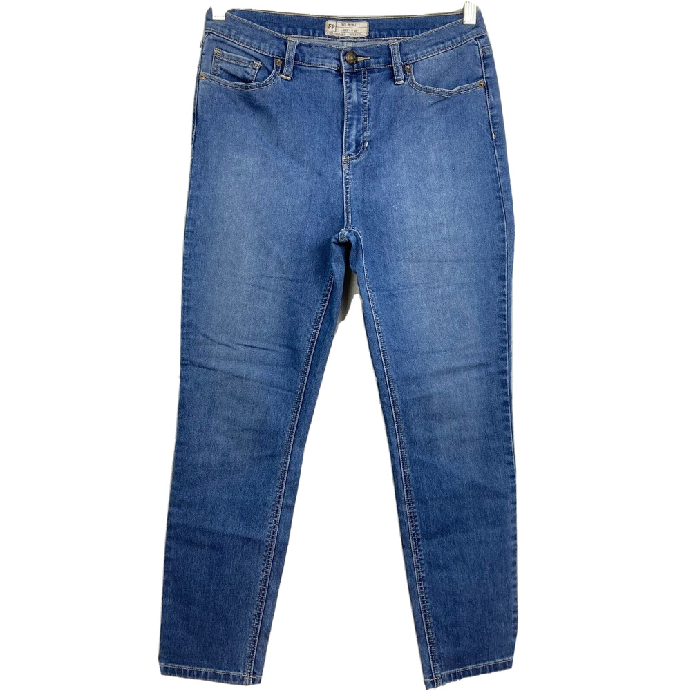 Free People Jeans Womens‎ Sz 29 Medium Wash Blue 5 Pocket High Rise Skinny